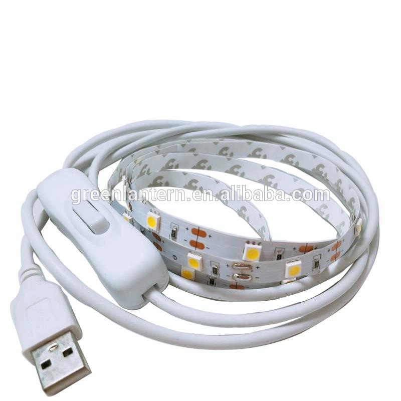 5V USB LED Strip Light  5050 TV Background Lighting With Switch On Off