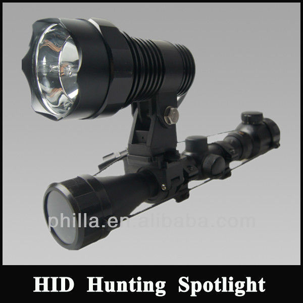 Hunting shotgun accessories easy snap-on Rifle Pistol Mounted luminous 24w HID Xenon searchlights with cigarette plug
