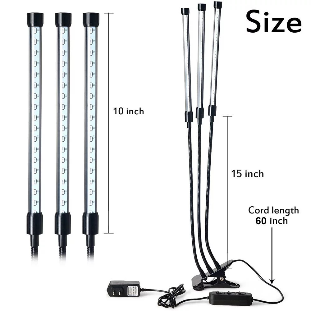 shenzhen 27W Triple Head 54 LEDs Plant Grow Tube Lamp for Office Indoor Greenhouse Plants