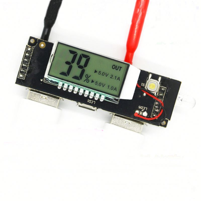 Dual USB 5V 2.1A 1A Mobile Power Bank Charger PCB Board Boost Step Up Module With LED Display Board for 18650 Battery Phone DIY