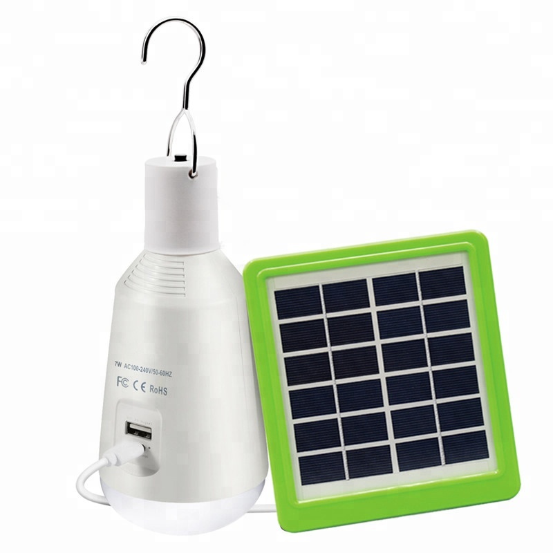 Waterproof IP44 Portable Led Rechargeable Solar Powered Camping Tent Bulb Lamps Lights With USB charger