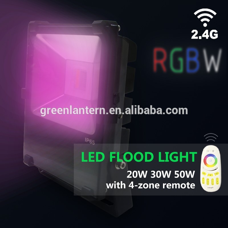 2.4G 10W Waterproof RGBW LED Color Changing Security Flood Light