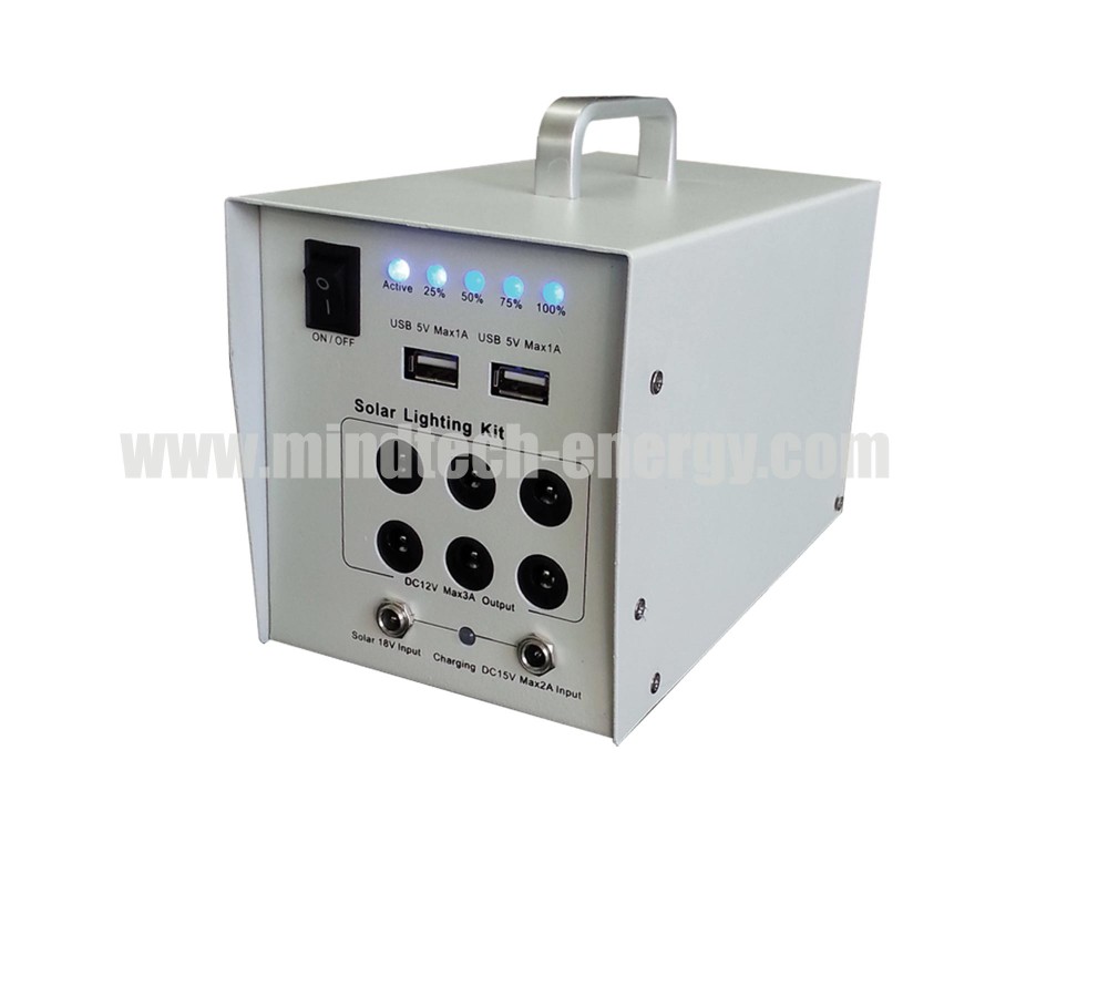 20 watt cheap solar lighting system kit with mobile charger