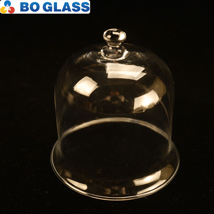 Hand made blown clear borosilicate (pyrex) round glass dome cover