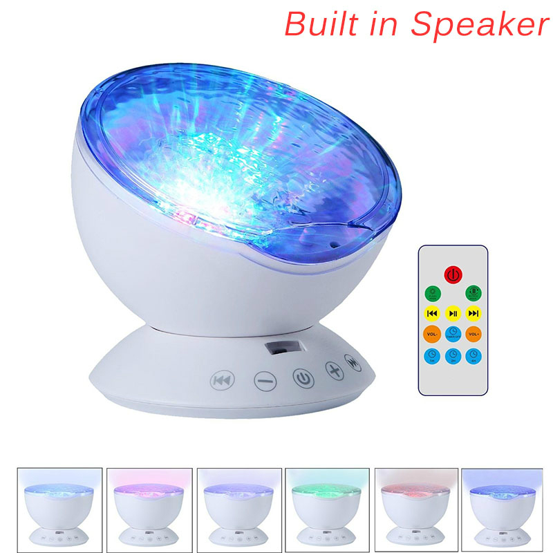 Ocean Wave Starry Sky Aurora LED Night Light Projector Luminaria Novelty Lamp USB Lamp Nightlight Illusion For Baby Children