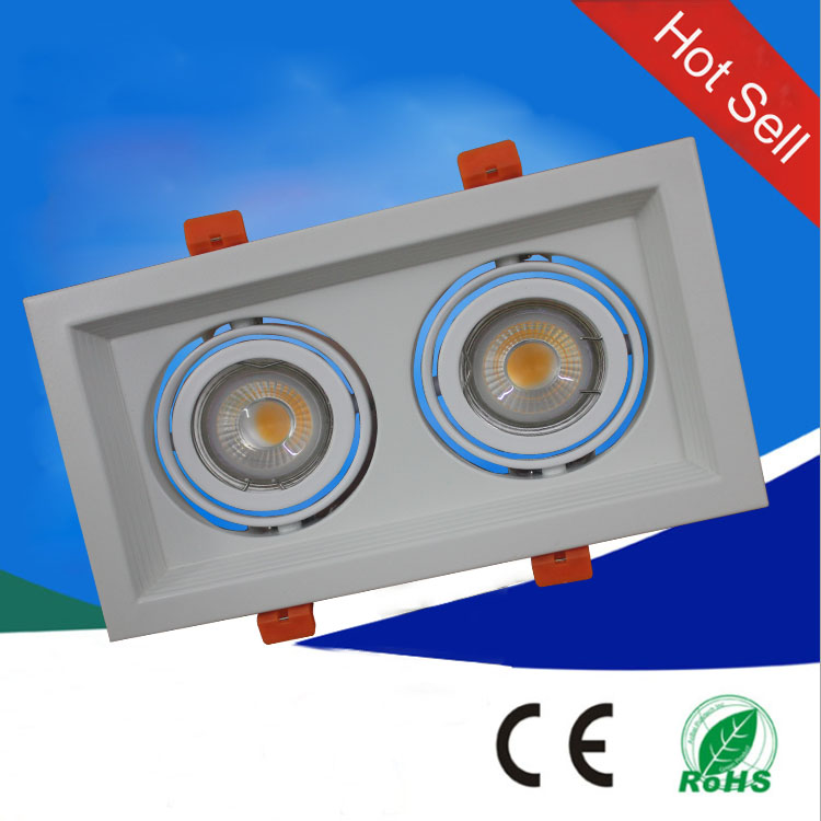 square single spot tilted gimble GU10/MR16 recessed led commercial downlights