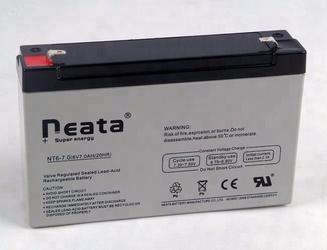 AGM /SMF/ VRLA /SLA/lead acid battery 6V 7AH industry use