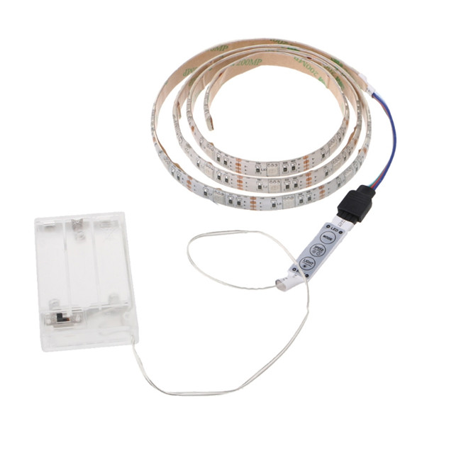 Led strip lights with cell battery controller rechargeable remote controlled battery operated light rgb 5050 led strip