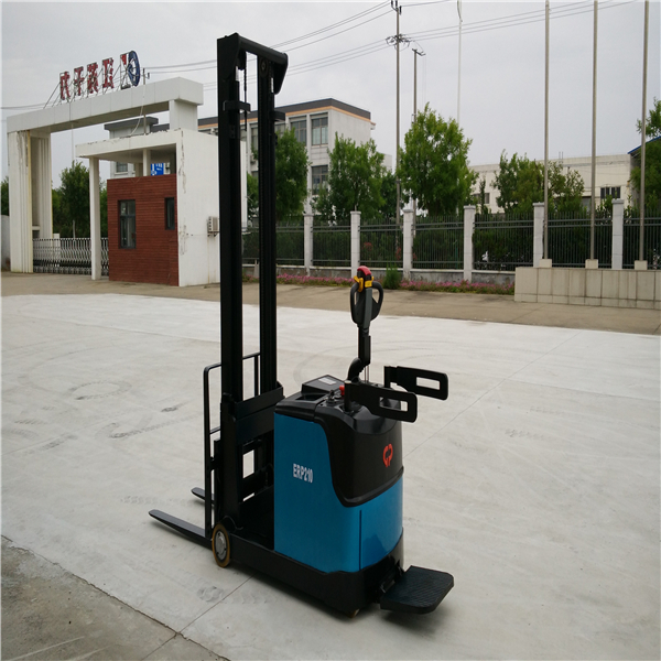 Two way magnetic valve three drop speed mode semi-electric stacker,Electric Forklift