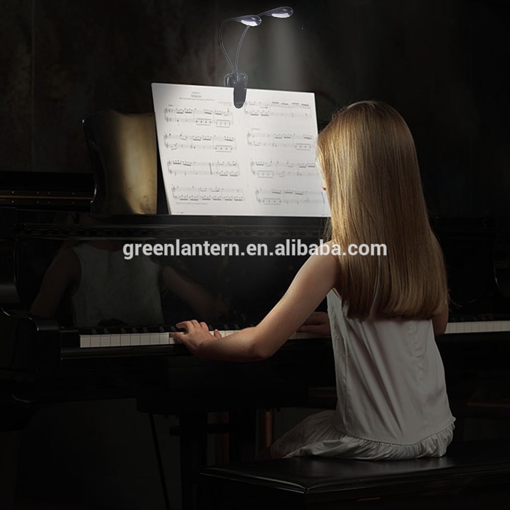 4-LED Clip-On Reading Book Light with 360 Adjustable Gooseneck Rechargeable Wireless Computer Desk Lamp