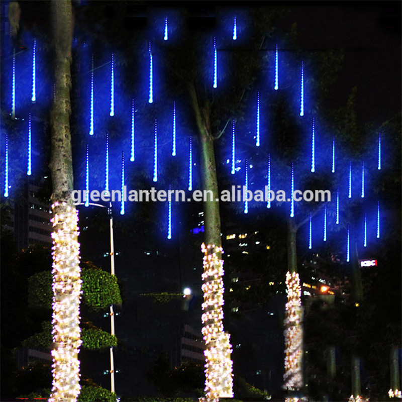 RGB LED Meteor lights rain drop shower christmas tree lamp 50cm SMD5050 Green Blue white yellow RGB