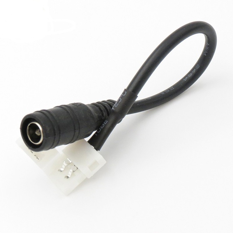 8mm female DC power plug quick connector,wire with 2 pin solderless connector for 8mm width 3528 LED strip