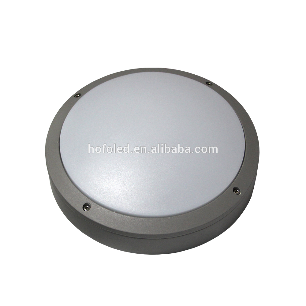 15W IP65 IK10 Black White Aluminum Round Led Ceiling Light Modern