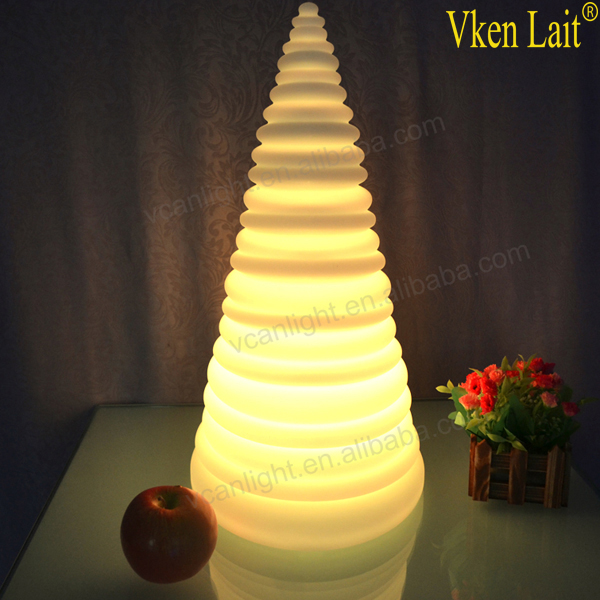 New design village christmas artificial tabletop christmas tree with led