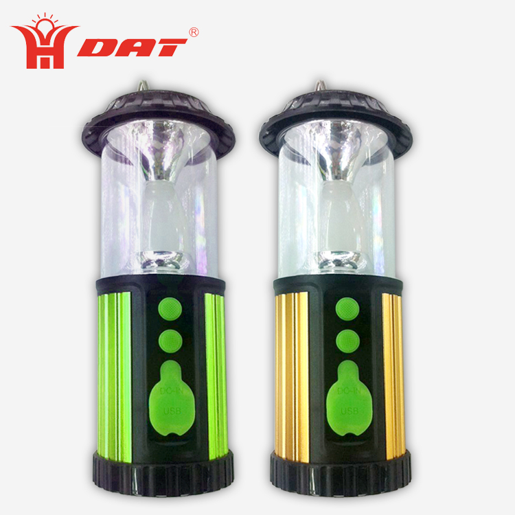 Rechargeable led camping light with USB mobile phone chargerAT-230 portable led torch light