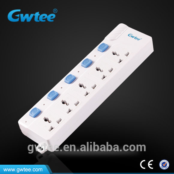 High quality 6 gang usb switched socket