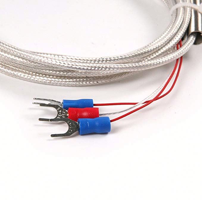 WZP-291 Stainless Steel Waterproof Pt100 Ohm Probe Sensor L 50mm Pt NPT 1/2 Thread Temperature probe with Insulation Lead Wire