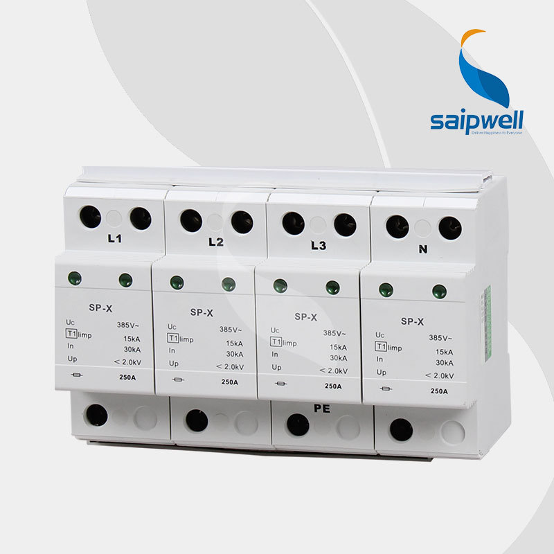 SAIP/SAIPWELL New Design IP65 Electrical 4 Poles 320/385/440V Lightning Rod Prices