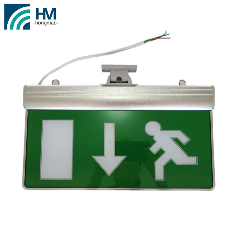 New Style Factory Supply Fireproof Acrylic Plate Emergency LED Hanging Exit Plate Sign led exit sign