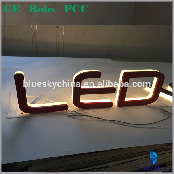 LED acrylic backlit sign letters