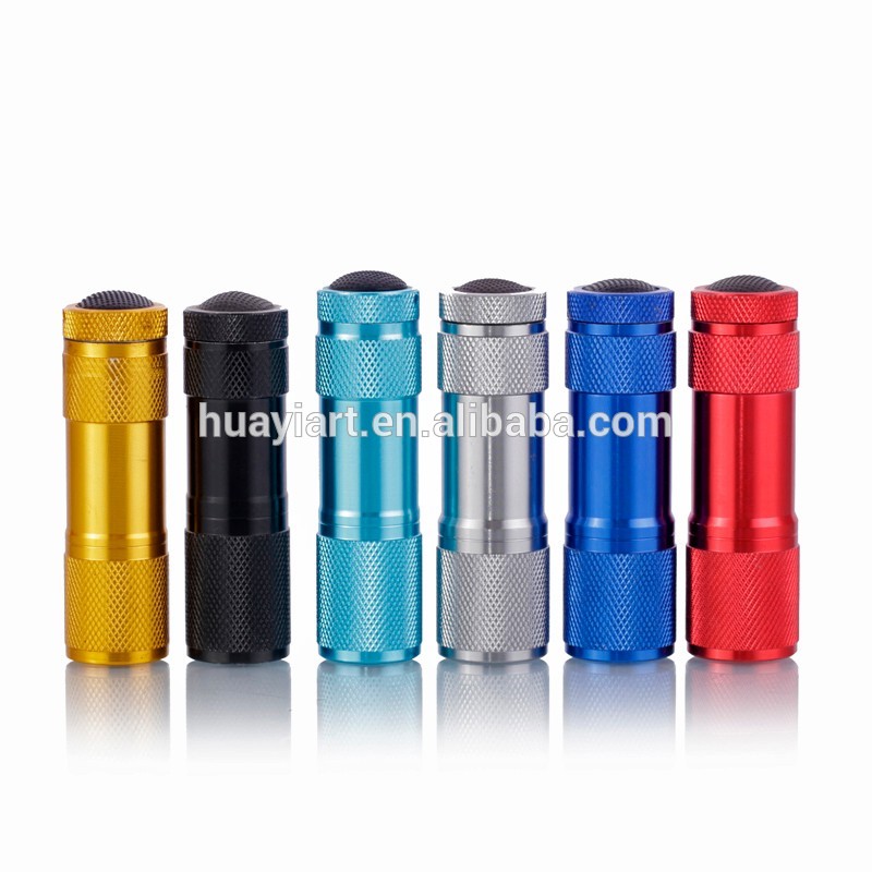 1000m Long Range Emergency OEM Metal Material 9 LED AAA Battery Type Mini Linternas Portable Flashlight LED