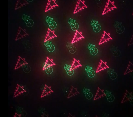 Holiday light show laser light projector with pattern