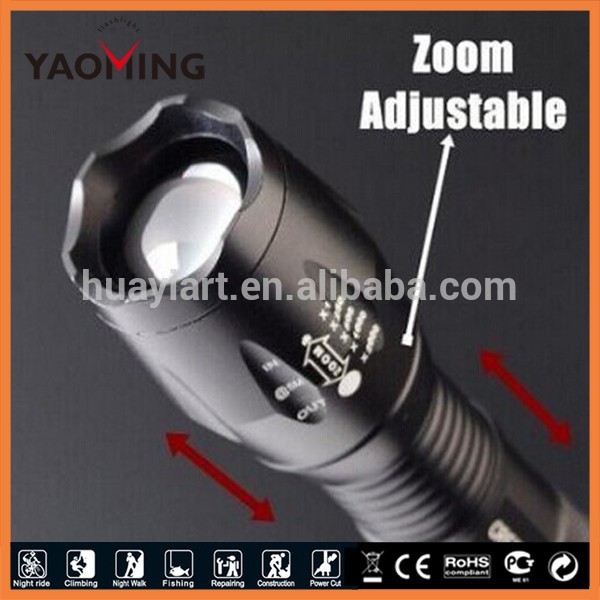 Yaoming portable zoom lanterns led super bright torch flashlight led