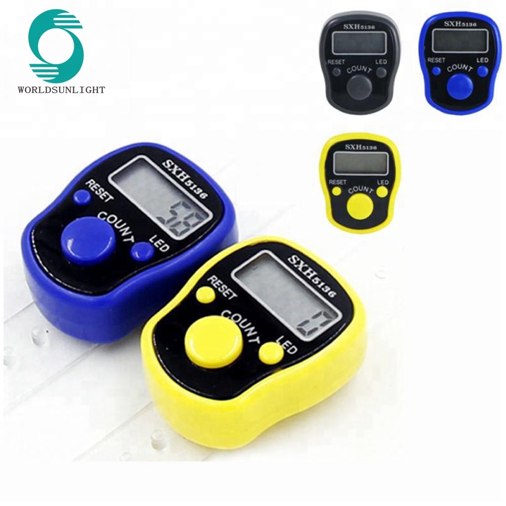 Electronic Row Counter Finger Ring Golf Digit Stitch Marker LCD finger counter