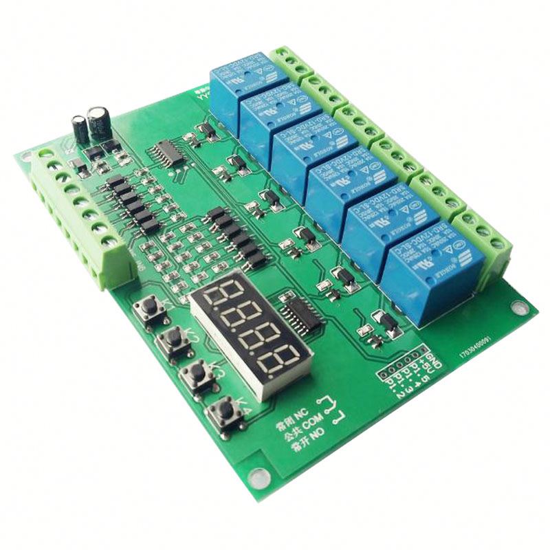 Multi-channel sequential start timing adjustable cycle on and off control board module PLC board programmable