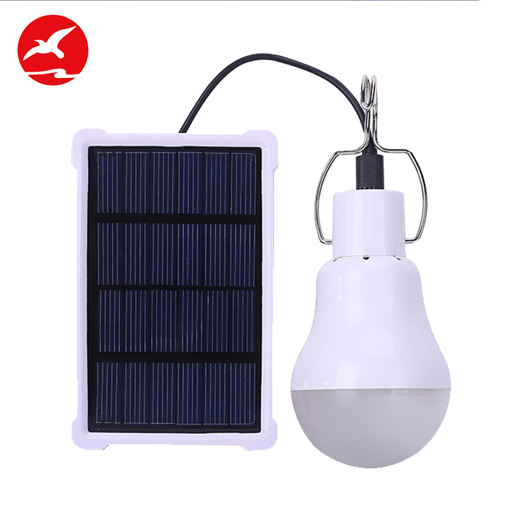 High efficiency solar panel high lumen dimmable white 1.5w rechargeable solar bulb