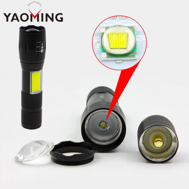 Powerful rechargeable new G700 Tactical XML T6+COB Flashlight LED