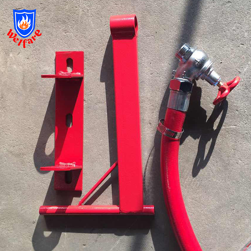 Red Steel Fire Hose Reel cabinet with Glass Window