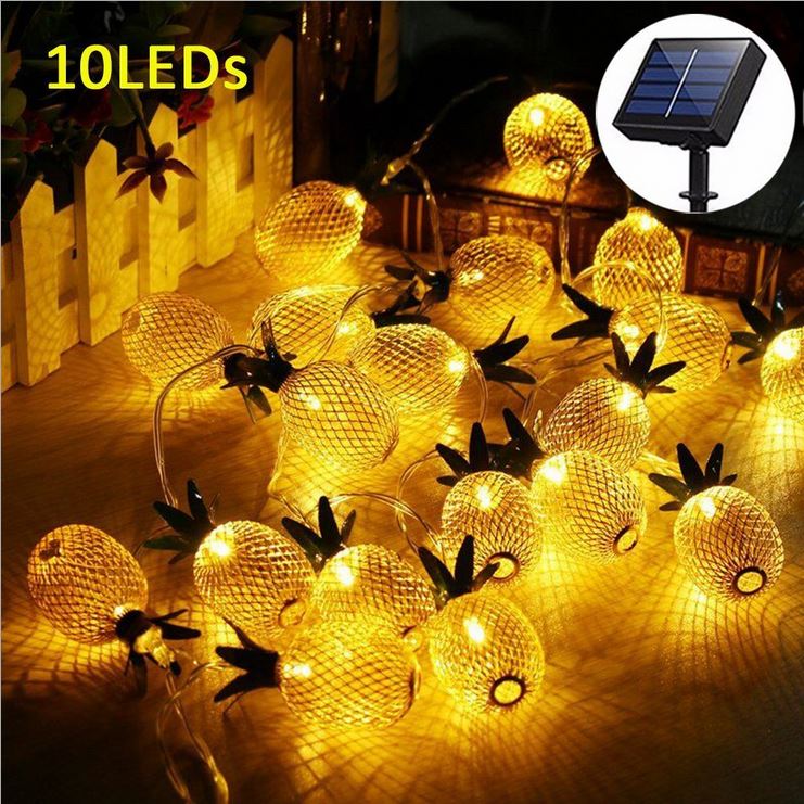 Outdoor Garden Yard Landscape Lamp Solar Power Pineapple Ball LED String light