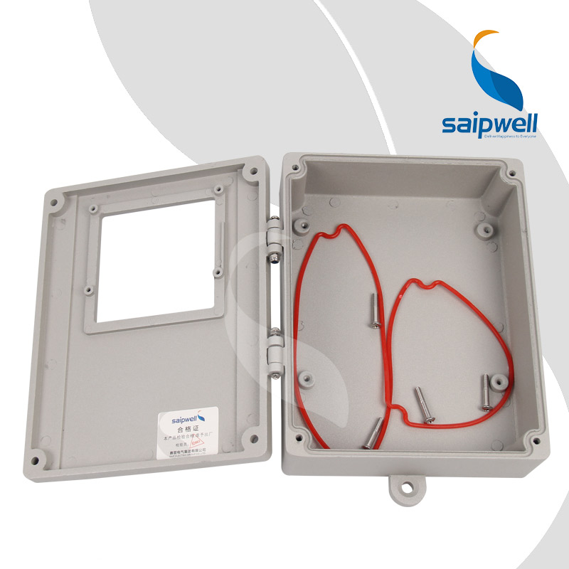 SAIPWELL High OEM/ODM CE RoHs IK08 IP 65 66 67 aluminum electrical cabinet main switch waterproof box enclosure with transparent