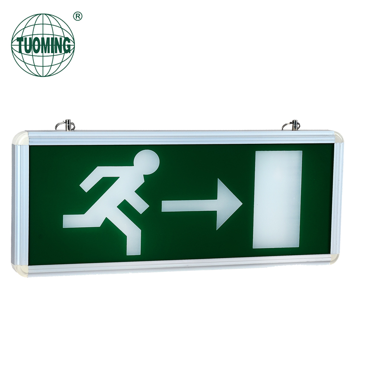 double sided led exit sign export 220v rechargeable emergency led lamp