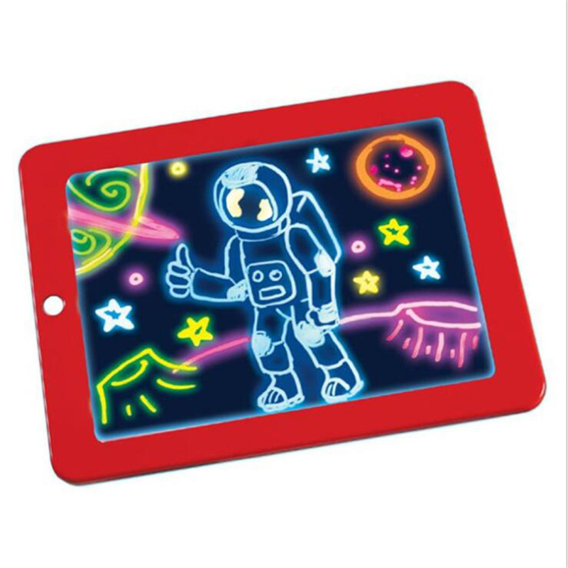 New 3D Magic Pad LED Writing Board For Plastic Creative Art Magic Board With Pen Brush Children Clipboard Educational Set Gift