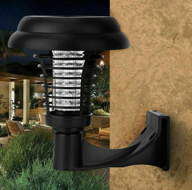 Solar Powered LED Wall Light Pest  Insect Mosquito Killer Lamp Garden Lawn