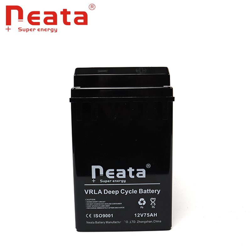 High quality  deep cycle AGM  battery 12v 75Ah solar use storage battery