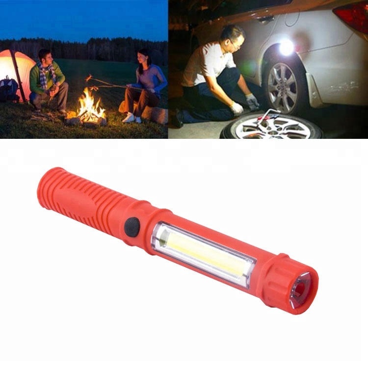 LED pen pocket light cob work clip magnet torch