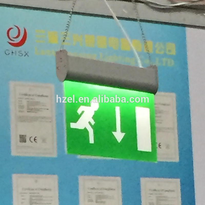Double-side led acrylic emergency exit signs alloy steel casing