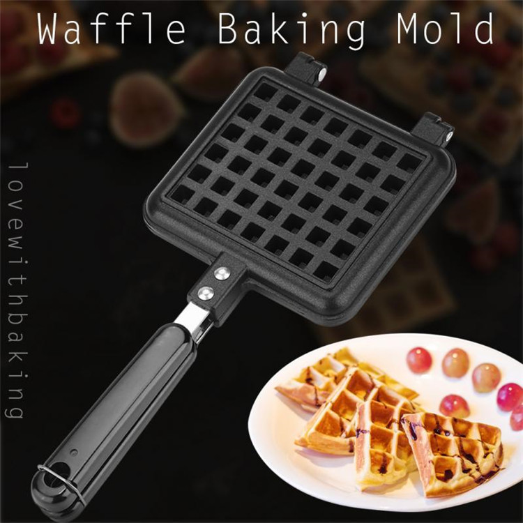 Household Waffle Bake Mold Kitchen Gas Non-Stick Waffle Maker Pan Mould Mold Press Plate Waffle Iron Baking Tools