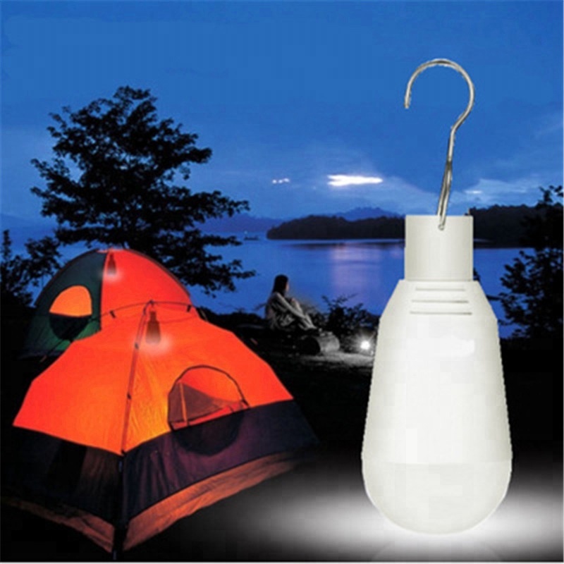 Plastic emergency solar led camping lantern lamp, long USB cable solar portable rechargeable camping bulb