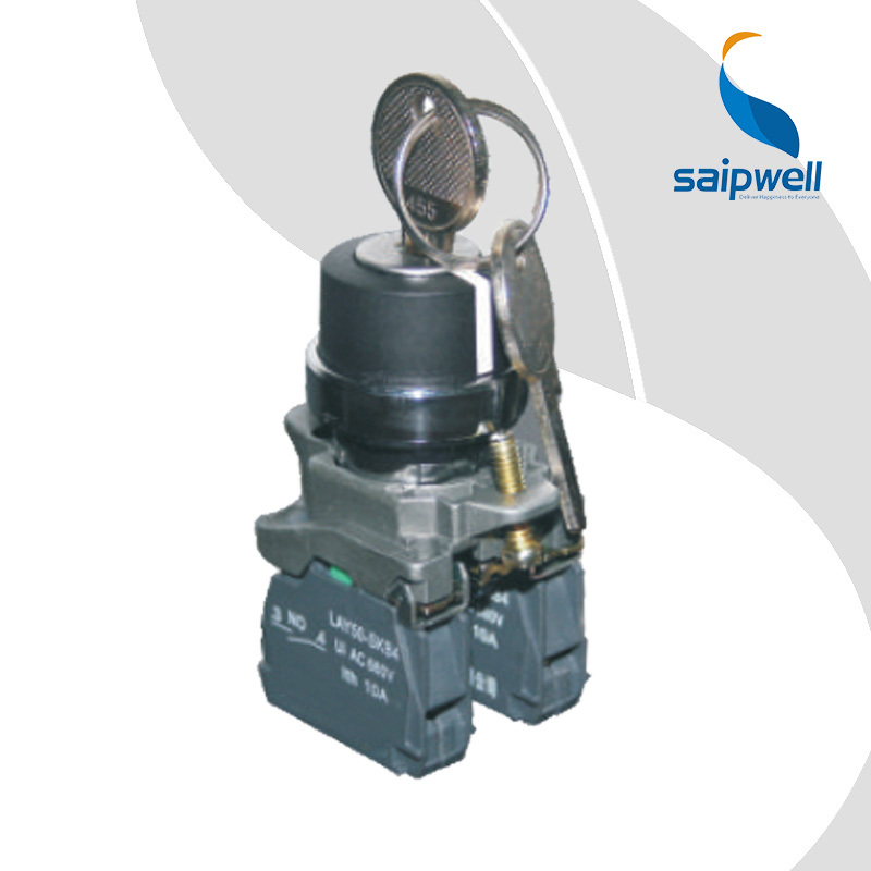 SAIP/SAIPWELL Key Button Switch China Manufacture With Waterproof Cover 5V Led Two Position Button With Light