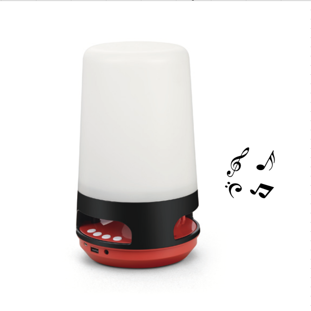 portable rechargeable wireless speaker with light