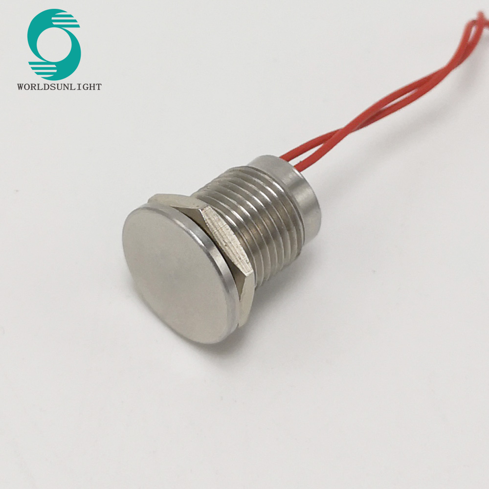 12 mm Metal Flat Head Piezo Switch ,piezo electrical switch