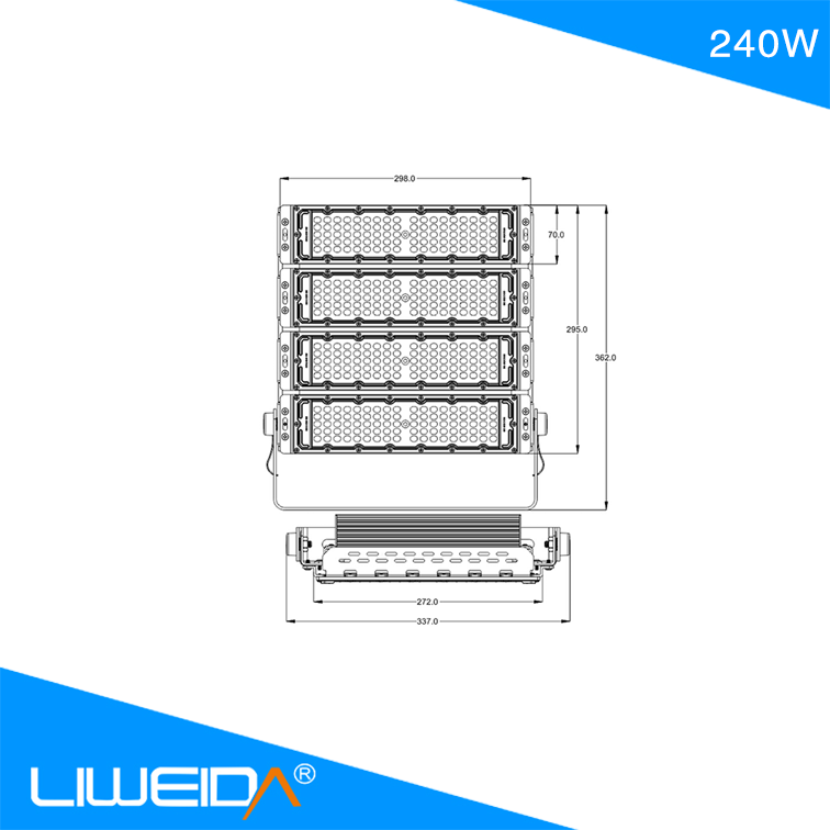 factory price full specutrum led grow lights IP65 waterproof led greenhouse plant lamp 240W high efficiency