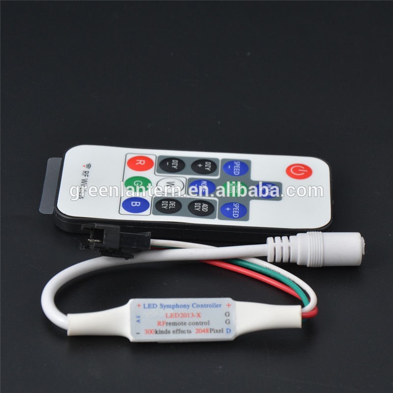 Wireless RF Digital Color RGB 14 Keys Remote Controller for WS2812B LED Strip DC5V