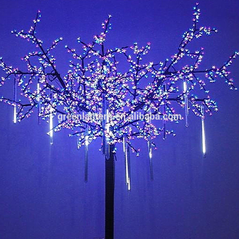 Tree Decorative shower rain tube lights 12V/110V/220V waterproof christmas 9w 12*500mm led meteor shower light
