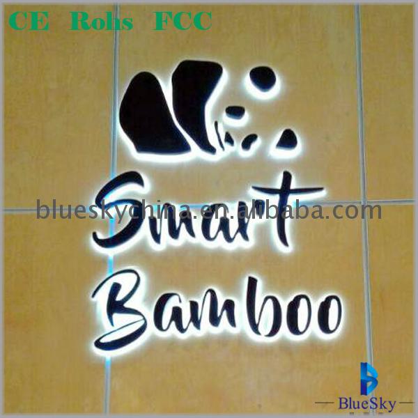 Fashionable outdoor and  indoor stainless steel back lit led sign 3D sign wholesale back lit letters for logo of company name