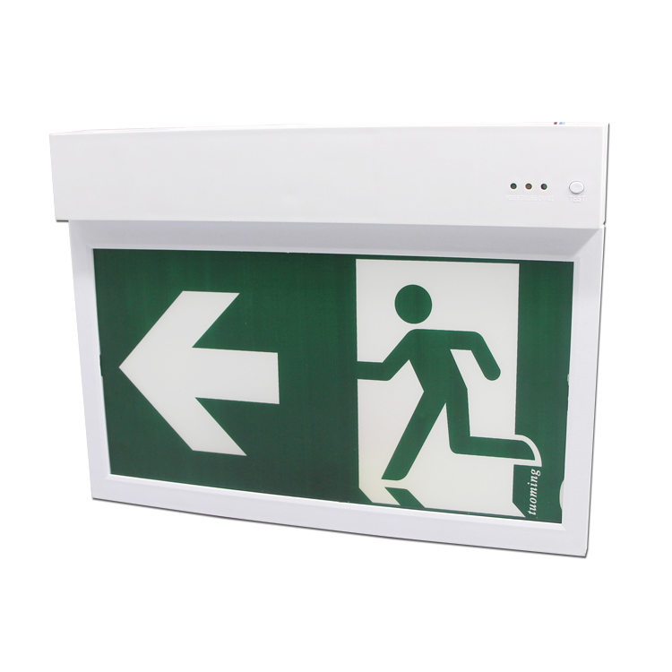 Indoor Rechargeable LED Emergency Exit Running Escape Sign Light, Maintained Exit Sign Board Emergency Light